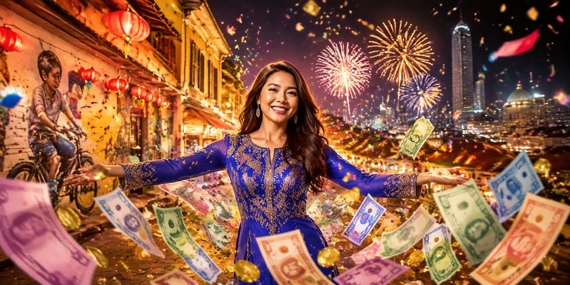 Pengguna berbaju kurung di Pulau Pinang menikmati cashback bonus platform 7300